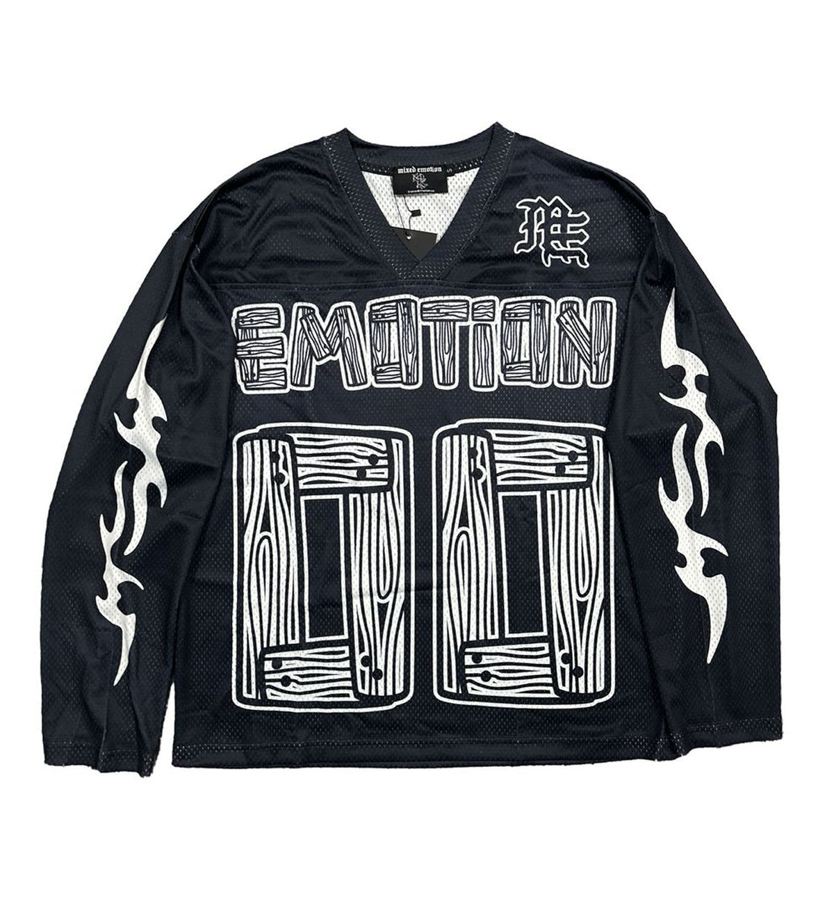 Mixed Emotions Oversized Lightning Jersey Black