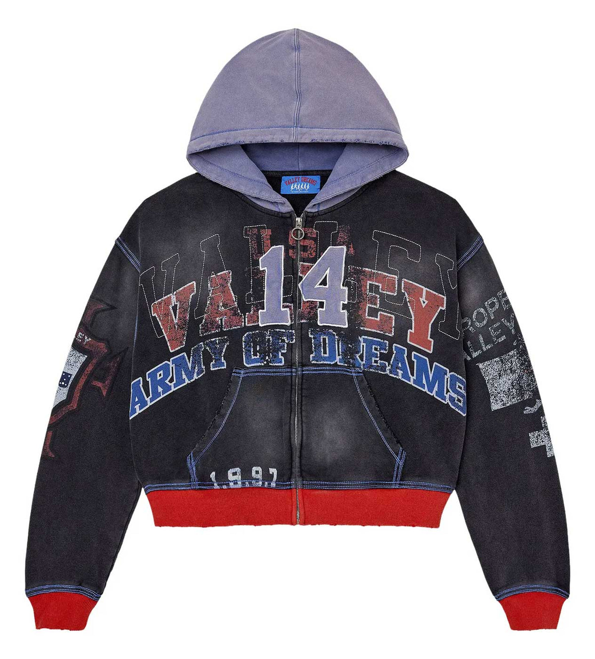 Vale Forever Big 14 Zip Up Hoodie Black