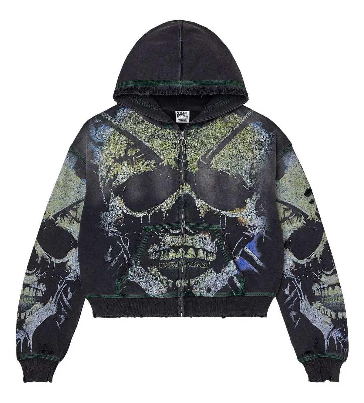 Vale Forever Grave Digger Zip Up Hoodie Black