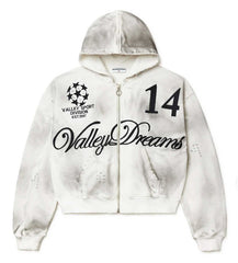 Vale Forever Oreo 14 Zip Up Hoodie White